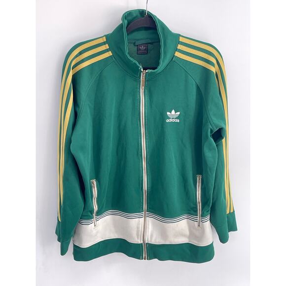 Adidas Trefoil full zip mock neck track jacket sz M - Picture 1 of 10